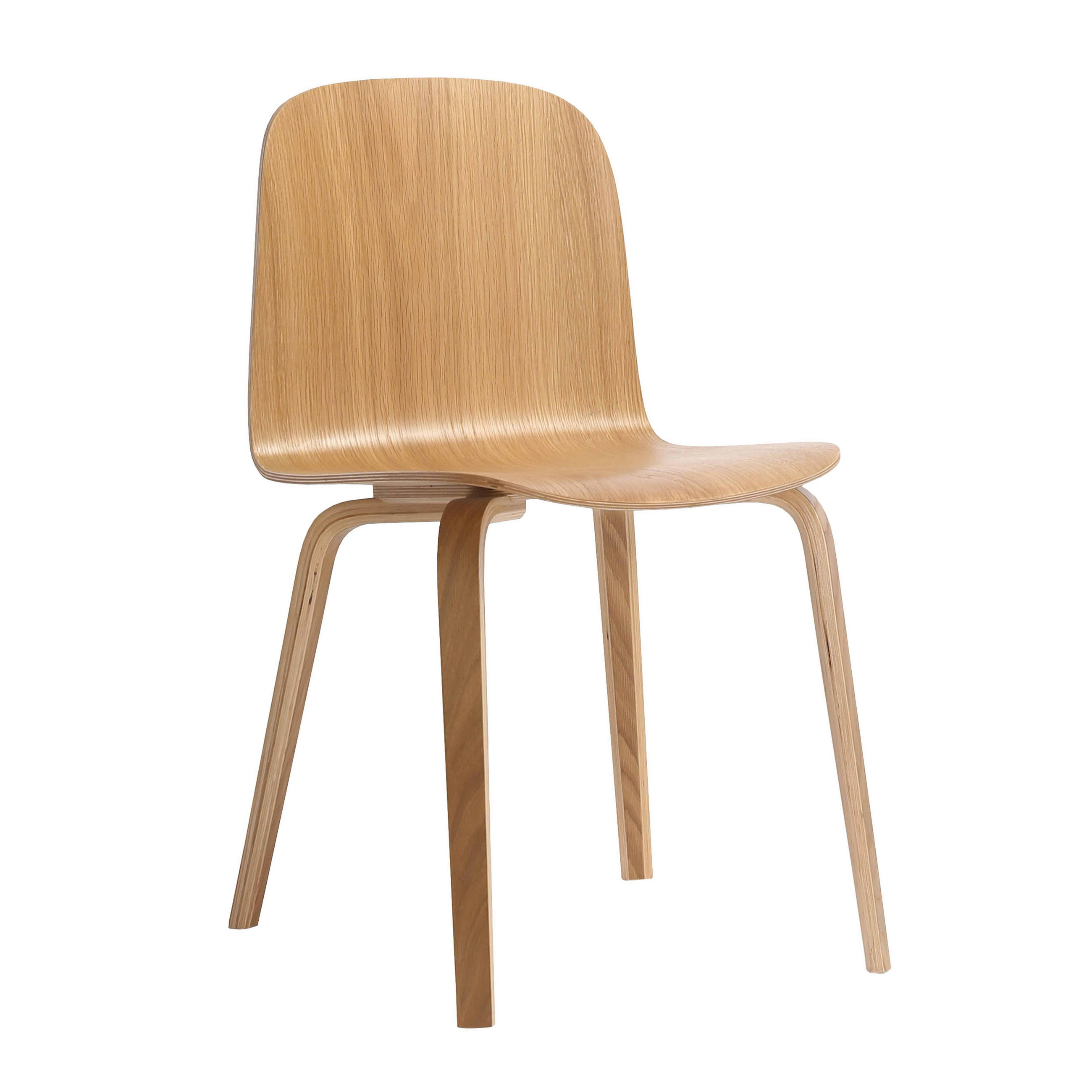 STÜHLE 2-tlg., Holzfarbe - Braun, Holz (46/80/54cm) - Oviala
