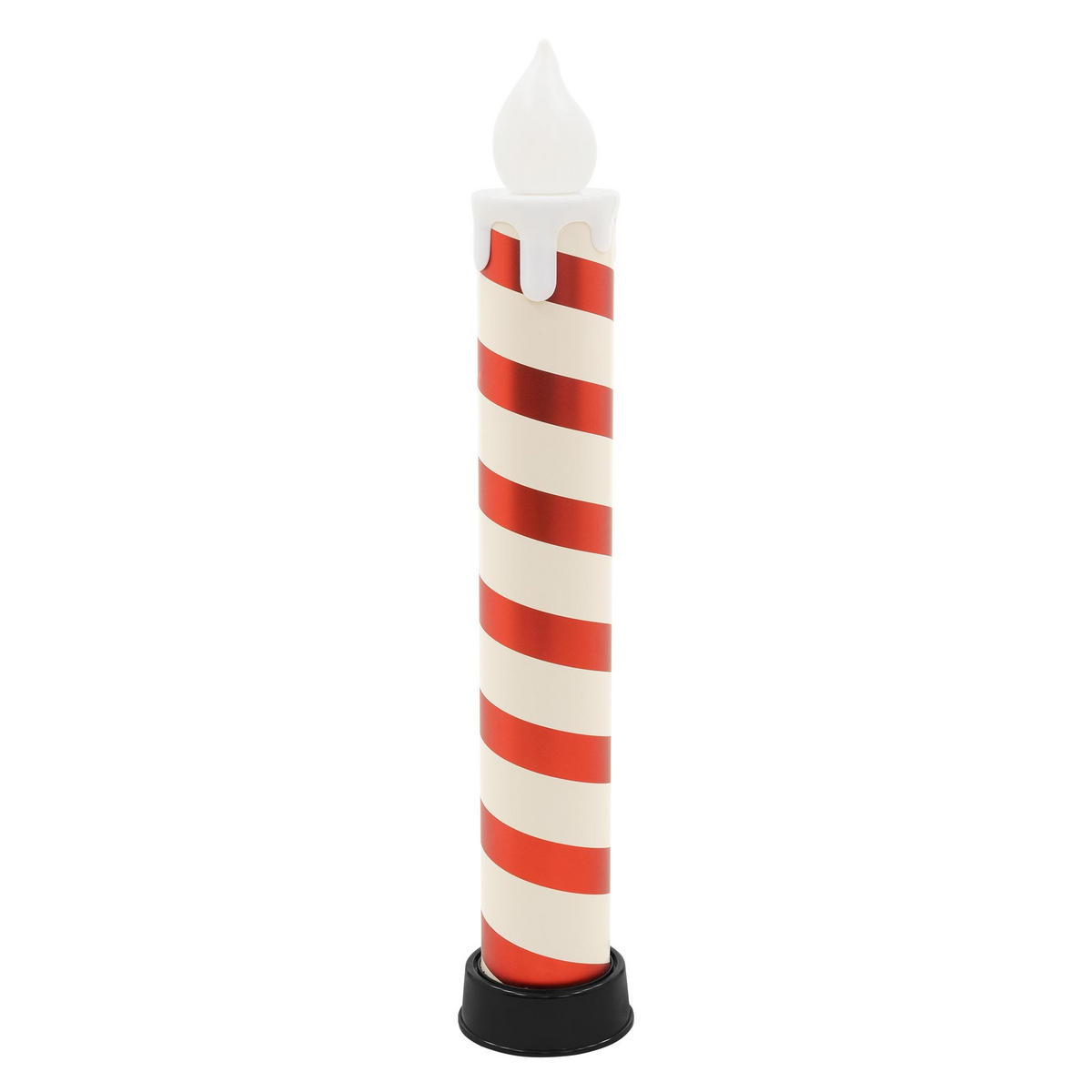 LED WEIHNACHTSKERZE 2er Set Weiß-Rot 82 cm Warmweiß Batteriebetrieben Timer - Multicolor, Kunststoff (15/82/15cm) - ECD-Germany