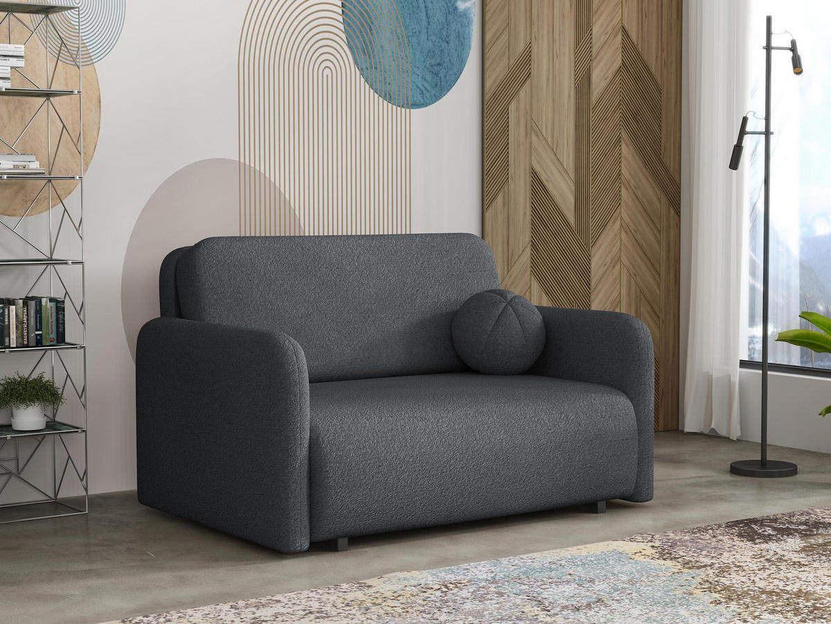 SCHLAFSOFA Viva Sun II - Dunkelgrau/Schwarz, Holz/Textil (130/85/103cm) - MIRJAN24