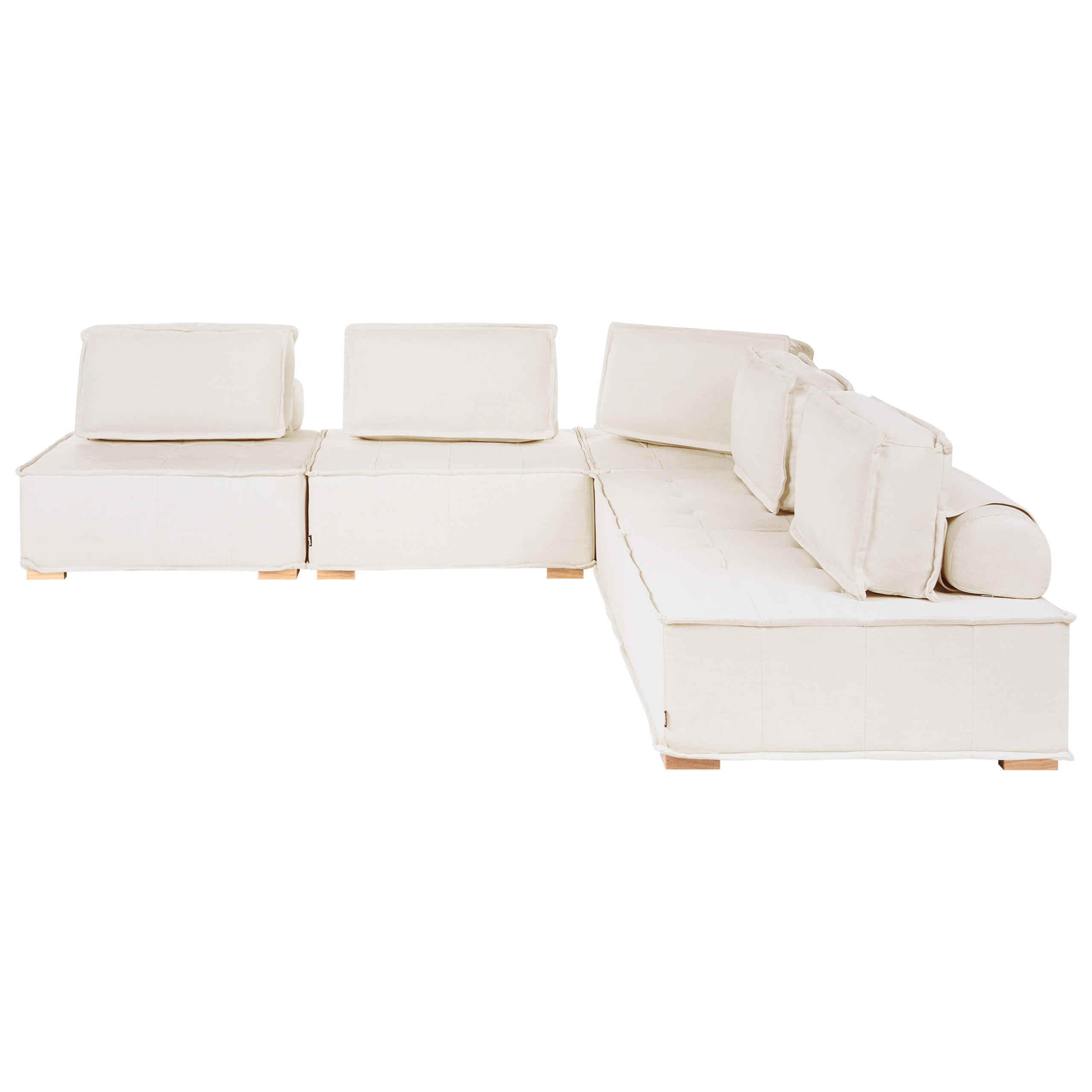 Beliani Ecksofa Creme 300x300 cm