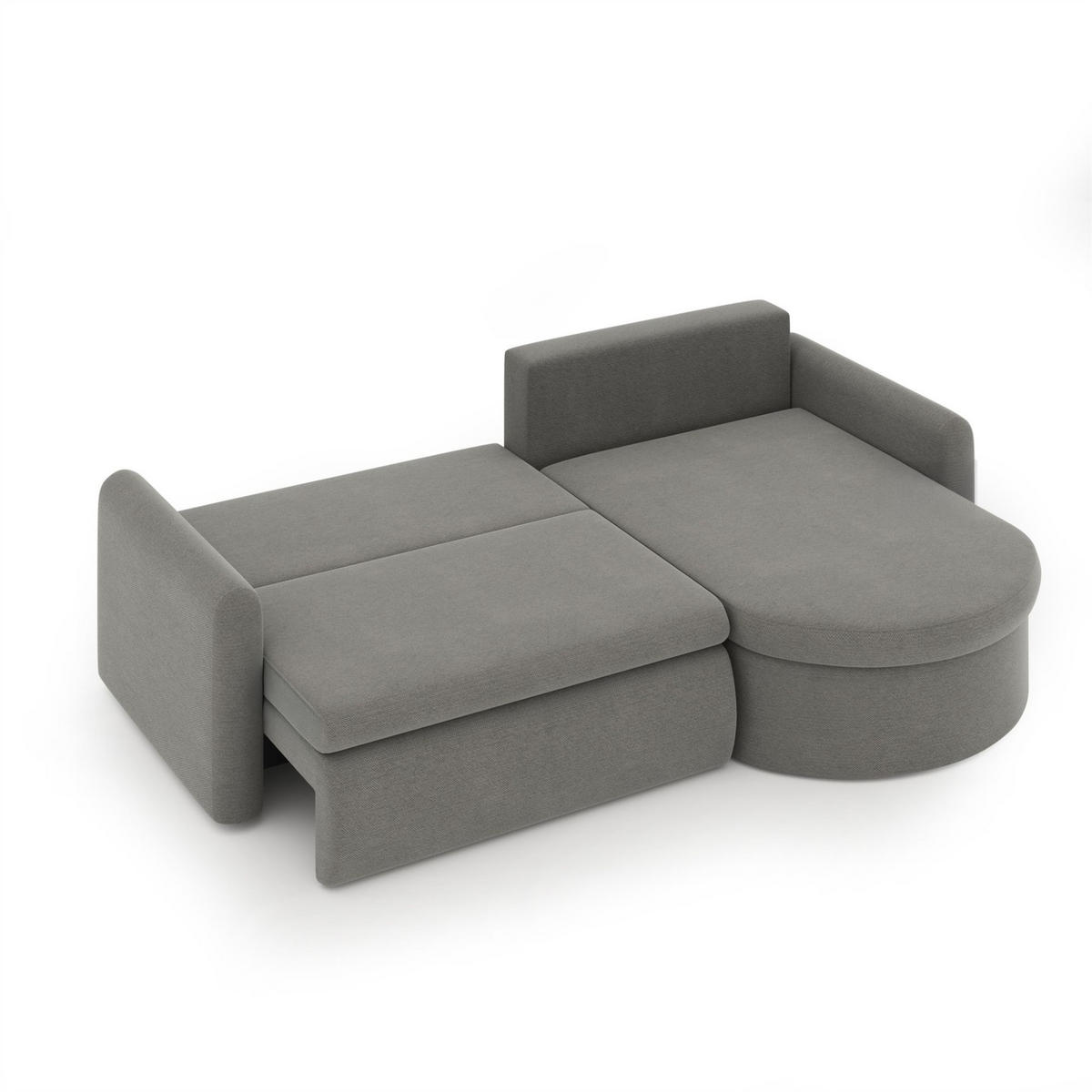 ECKSOFA Feliz In Poso - Hellgrau, Holzwerkstoff/Textil (250/160cm) - Fun Möbel