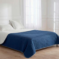 TAGESDECKE dash 270x260 cm (bett 160/180) dunkelblau - Dunkelblau, Textil (270/260cm) - Happy Friday