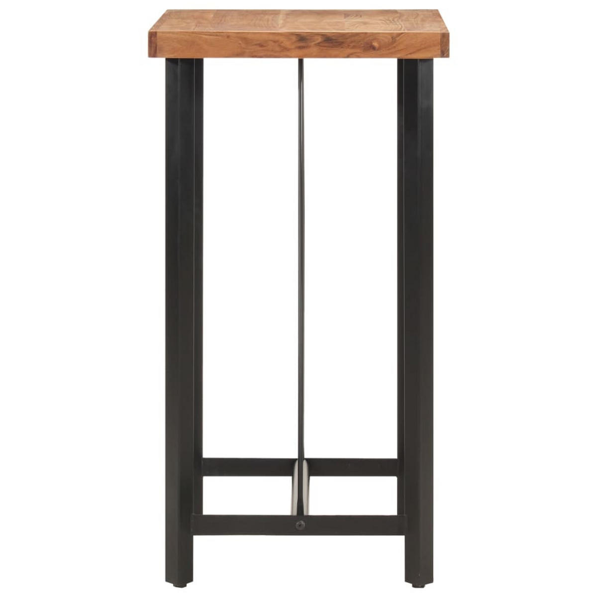 BARTISCH 55/55/107 Cm Massivholz Akazie Und Eisen - Braun, Holz (55/55/107cm) - vidaXL