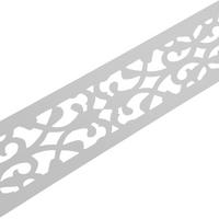 SICHTSCHUTZSTREIFEN PREMIUM Dekor Orient Zaunstreifen Lasermuster Weiß 2,55m - Weiß, Kunststoff (255/19cm) - ZAUN|ZU