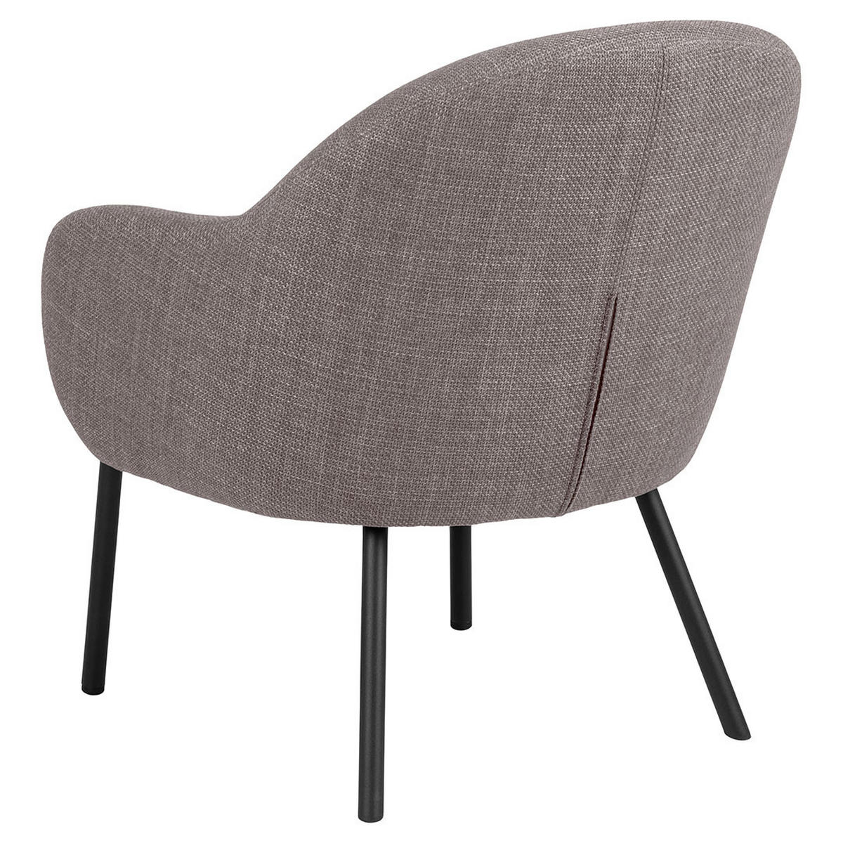 SESSEL, Spencer, Graubraun, Stoff, 70 x 75 x 75 cm - Graubraun, Textil/Metall (70/75/75cm) - ebuy24