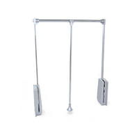 KLEIDERLIFT für Garderoben Hang, 450 - 600, Verchromt, Stahl und Kunststoff - Chromfarben, Metall (16/9/86.5cm) - EMUCA