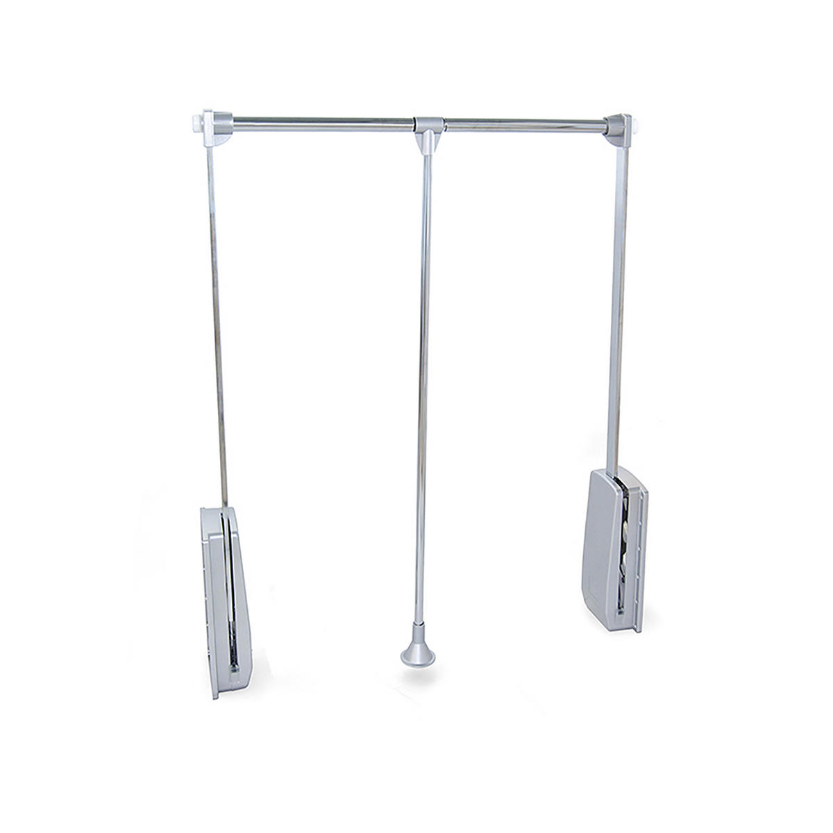 KLEIDERLIFT für Garderoben Hang, 450 - 600, Verchromt, Stahl und Kunststoff - Chromfarben, Metall (16/9/86.5cm) - EMUCA