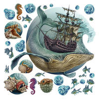 WANDAUFKLEBER 100x122cm - Märchenwelt - Multicolor, Kunststoff (100/122/0.1cm) - Wallfluent