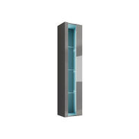 HÄNGEVITRINE 180 Vigo New mit RGB LED Beleuchtung - Grau, Holzwerkstoff (40/180/30cm) - MIRJAN24