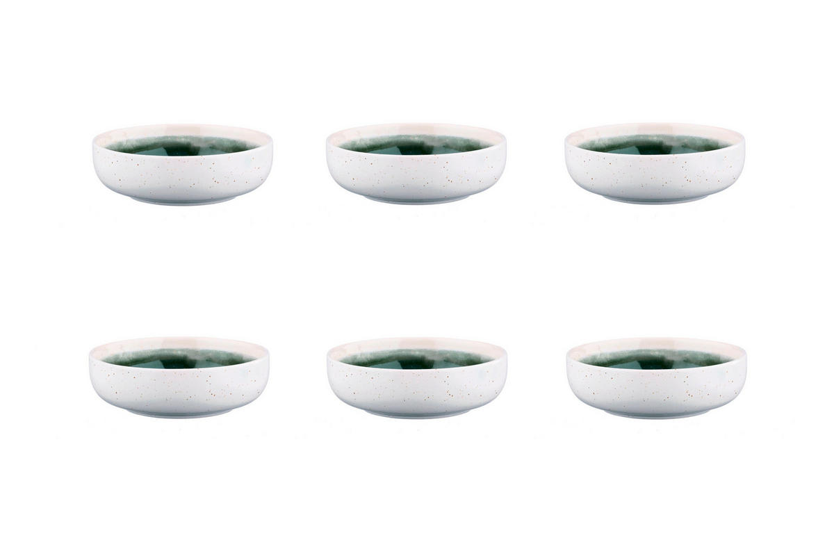 SCHALEN Oxygen Ø13cm - 6er-Set - Graugrün - Grün, Keramik (13cm) - Björn