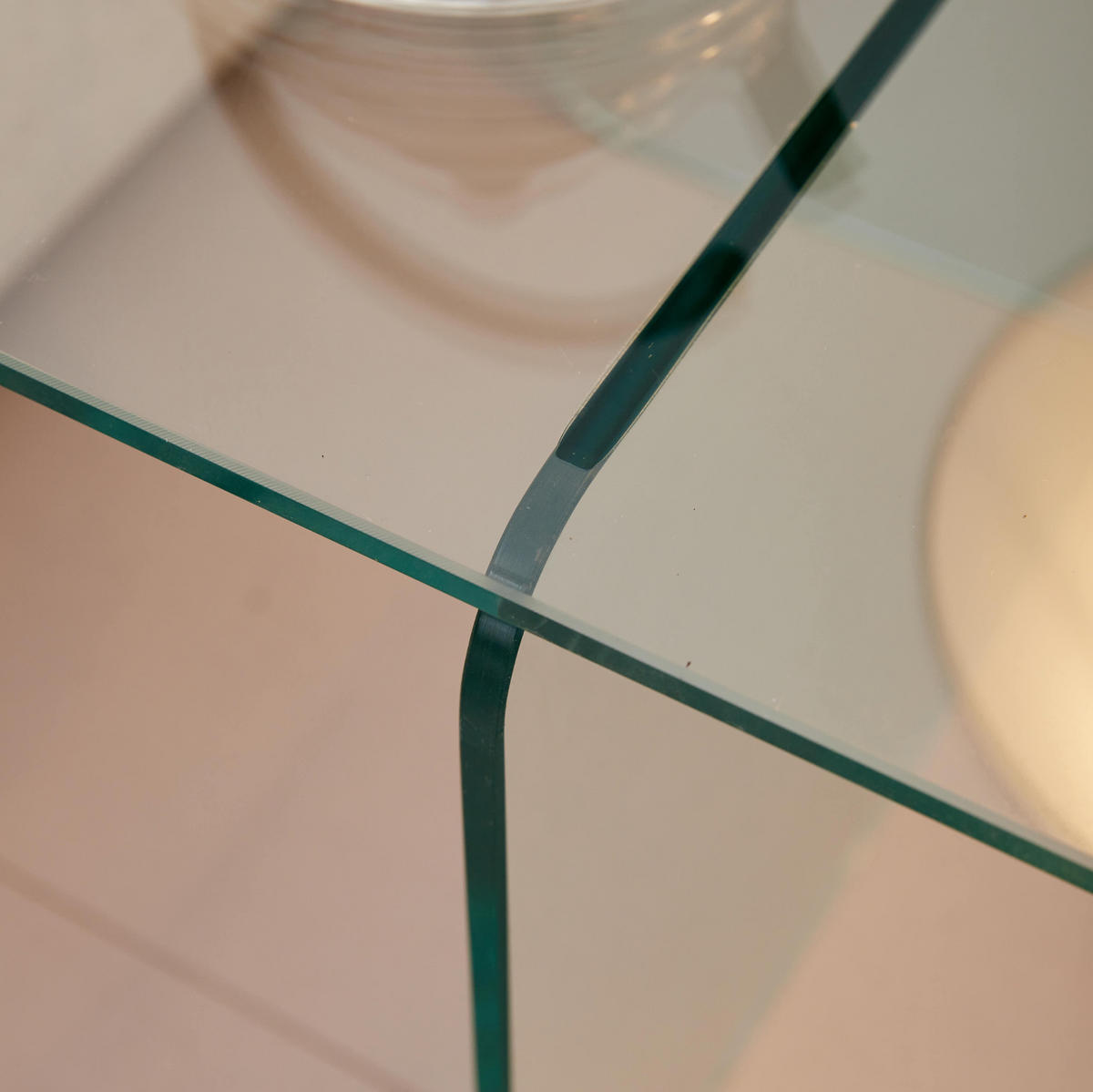 BEISTELLTISCH 45 x 45 x 51 cm Glas Clear - Klar, Glas (45/45/51cm) - Meubliv