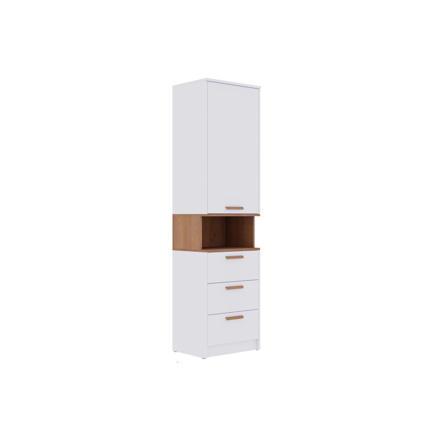 STANDREGAL BÜCHERREGAL G6/B WEIß 52/195/40 - Weiß, Holzwerkstoff/Kunststoff (52/195/40cm) - Marmex Möbel