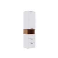 STANDREGAL BÜCHERREGAL G6/B WEIß 52/195/40 - Weiß, Holzwerkstoff/Kunststoff (52/195/40cm) - Marmex Möbel
