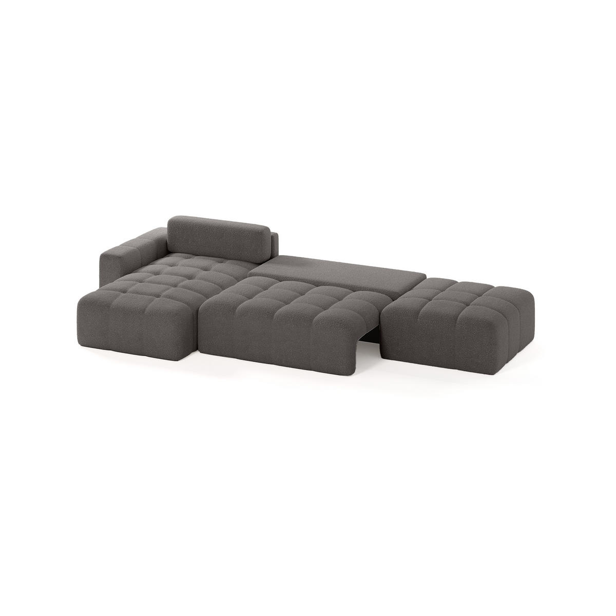ECKSOFA RIFU LA mit Schlaffunktion, Graphit - Graphitfarben, Textil (363/185cm) - Fedve