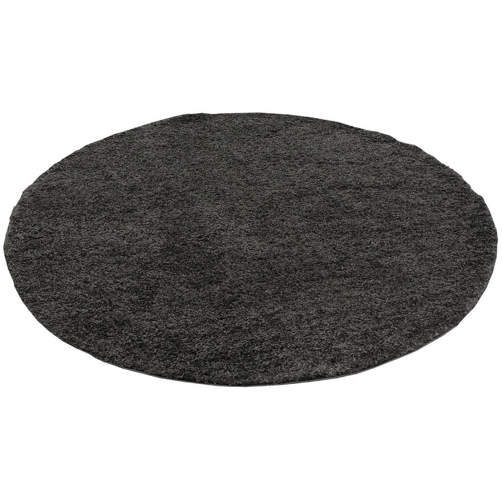 Thumbnail - Pergamon Hochflor, Anthrazit, Textil, Rund, 200x200 cm, Teppiche & Böden, Teppiche, Hochflorteppiche & Shaggys
