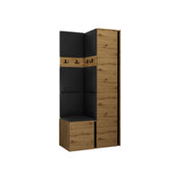 GARDEROBEN-SET Orion XXIV - Schwarz/Eiche Artisan, Holzwerkstoff/Kunststoff (82/186/46cm) - MIRJAN24