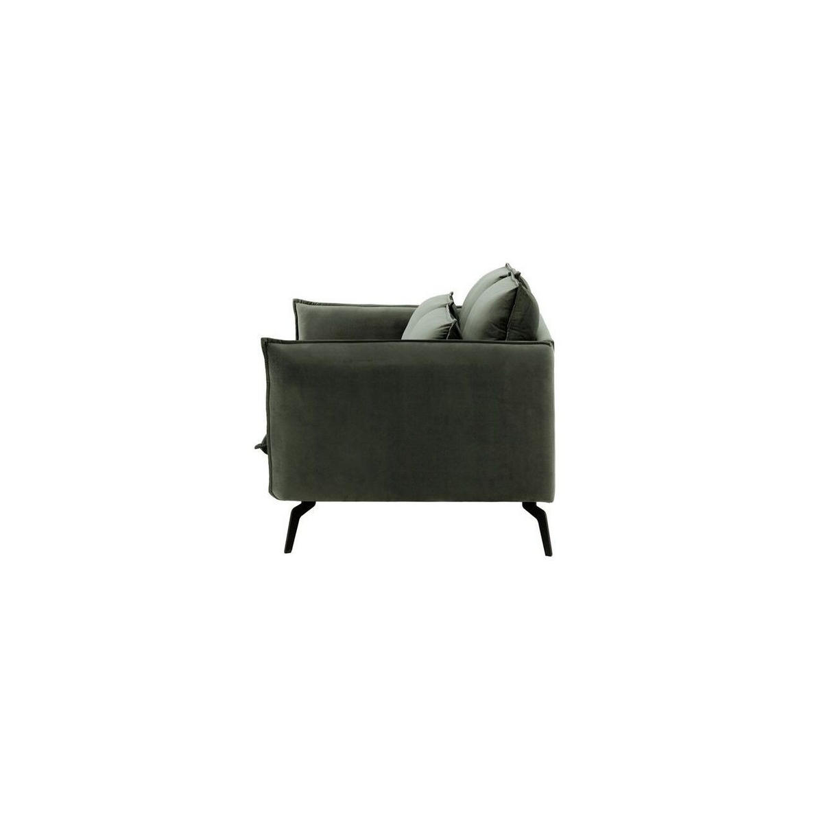 ZWEISITZER-SOFA Layla-Velluto 19 - Dunkelgrau, Holz/Textil (171/95/98cm)