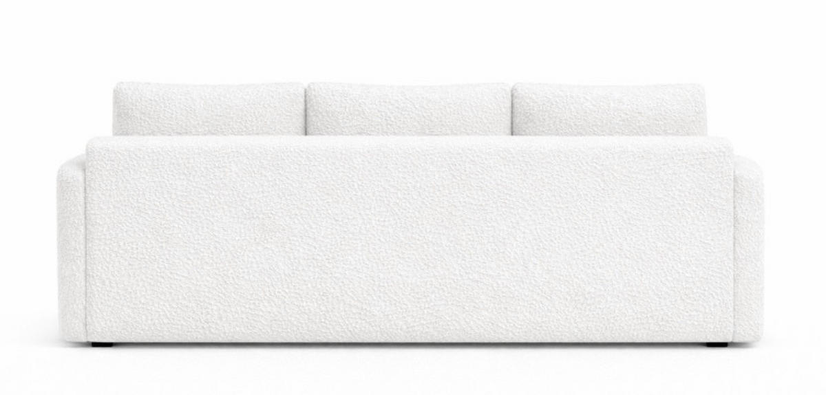 SOFA Weiß SISI Mit Schlaffunktion Boucle - Weiß, Textil (207/90/87cm) - Sepro Meble