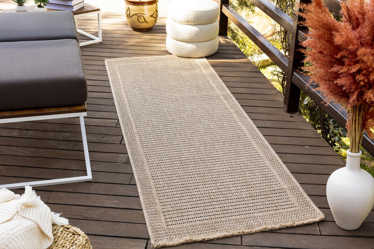 OUTDOORTEPPICH Mindy Jute-Optik 80/220 cm Beige - Beige, Textil (80/220cm) - LIVABLISS