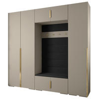 GARDEROBEN-SET 236,7/250/47 - Kaschmir/Goldfarben, Holz/Kunststoff (250/236.7/47cm) - Abiks Möbel