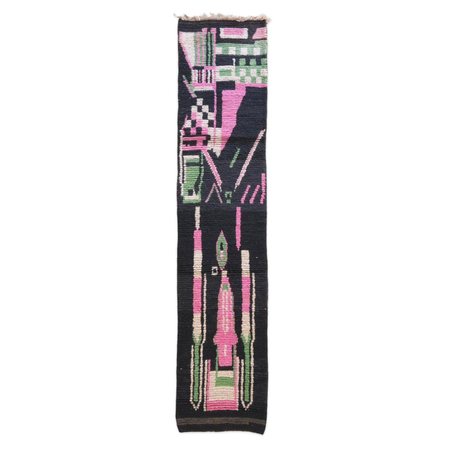 BERBERTEPPICH aus reiner Wolle 74x 344 cm - Pink, Naturmaterialien (74/344cm) - AFK Living