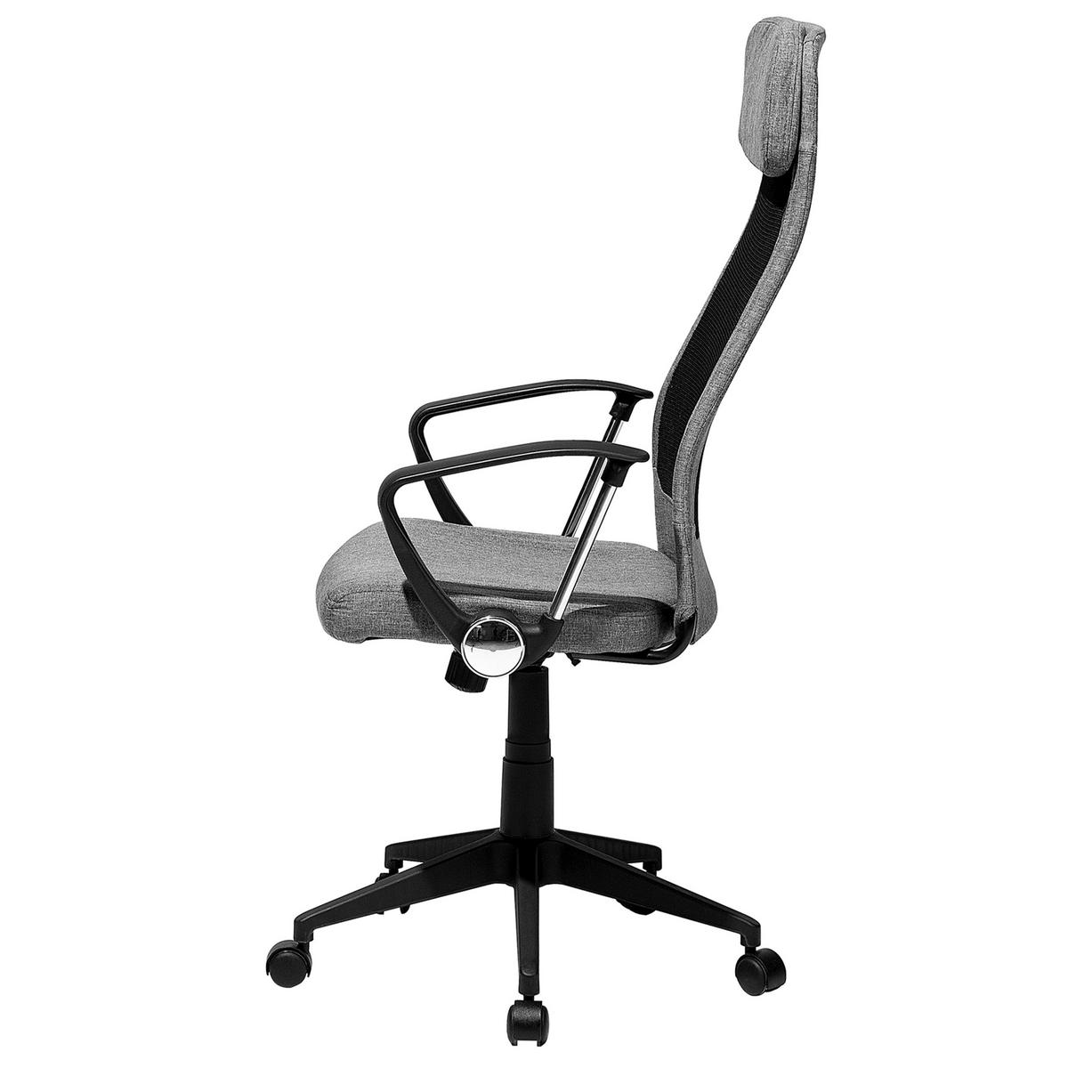 BÜROSTUHL Polyester Grau Pioneer - Grau, Kunststoff/Textil (63/118/63cm) - Beliani