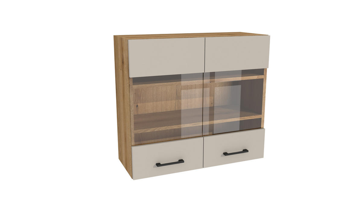 WINKELKÜCHE 240x180 cm mit Arbeitsplatte - SIMPLY Z7 - in Kaschmir / Eiche - Kaschmir/Eichefarben, Holz (240/212/53cm)