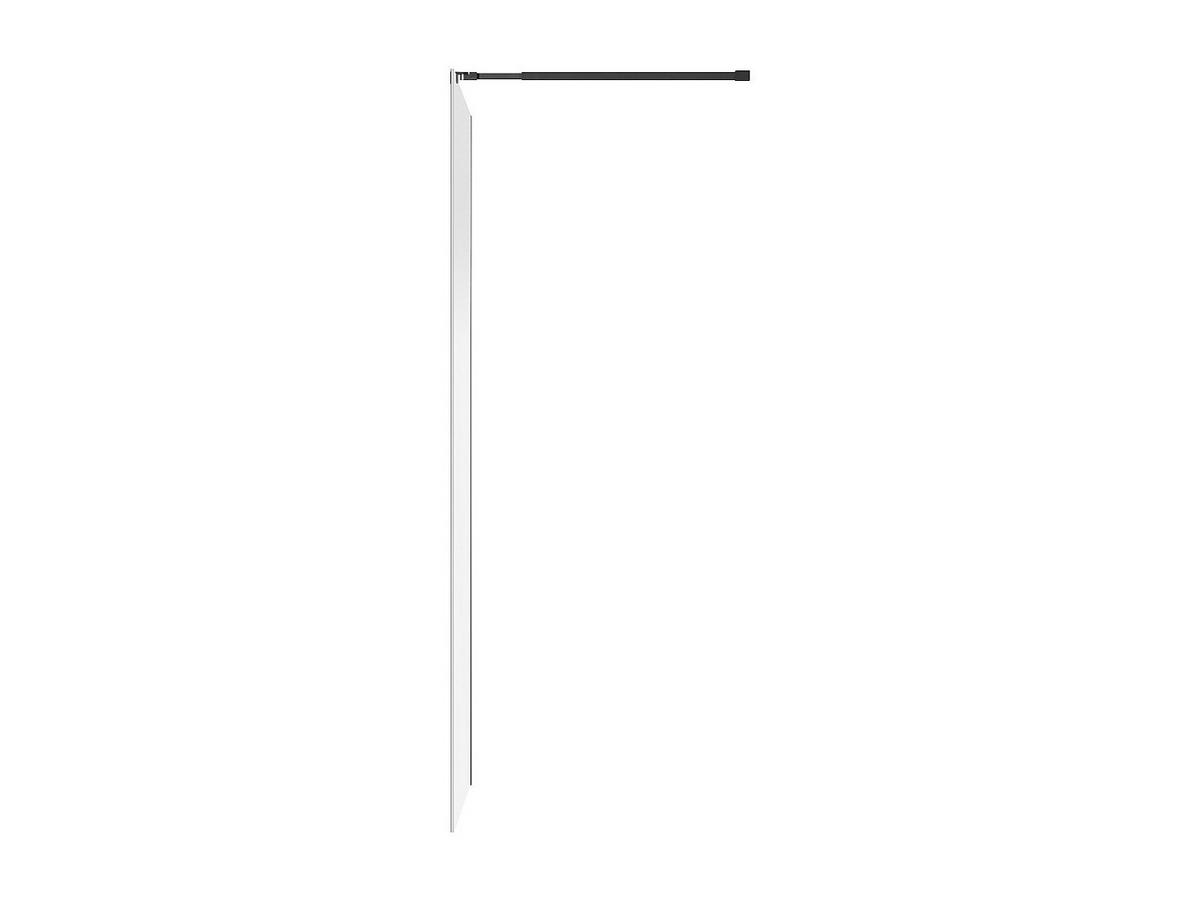 DUSCHWAND - 120 cm x 0.6 cm - Metall, Glas - Schwarz - POMARO - Schwarz, Glas/Metall (120/200cm) - Vente-Unique