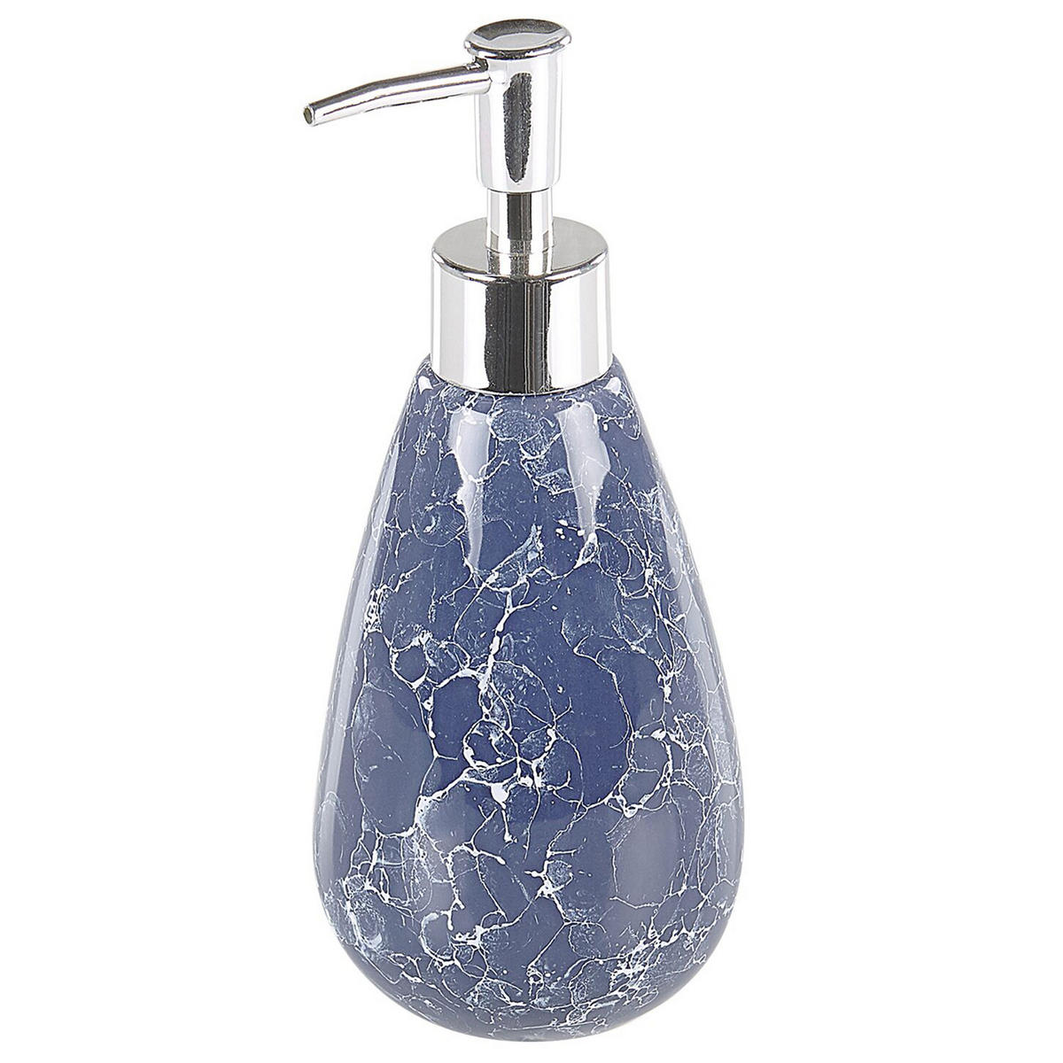 BADEZIMMER Set 6-teilig Keramik blau Antuco - Blau, Keramik (15/34/12cm) - Beliani