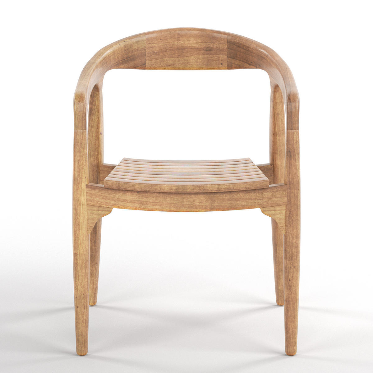 MASSIVER GARTENSTUHL - 2er-Set - Teak massiv - Braun - Teakfarben, Holz (58/79/57cm) - home24