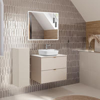 BADMÖBEL-SET 3-TLG. Durango-56 - Beige, Holzwerkstoff (125/200/47cm) - Lomado