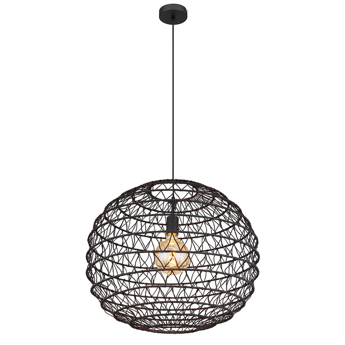 LED HÄNGELEUCHTE Metall Schwarz - Schwarz, Metall (59/59/120cm) - Globo Lighting