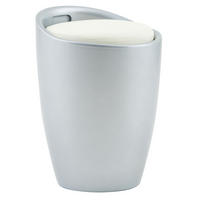 SITZHOCKER DANIEL - Weiß/Grau, Kunststoff/Textil (35/50/35cm) - IDIMEX