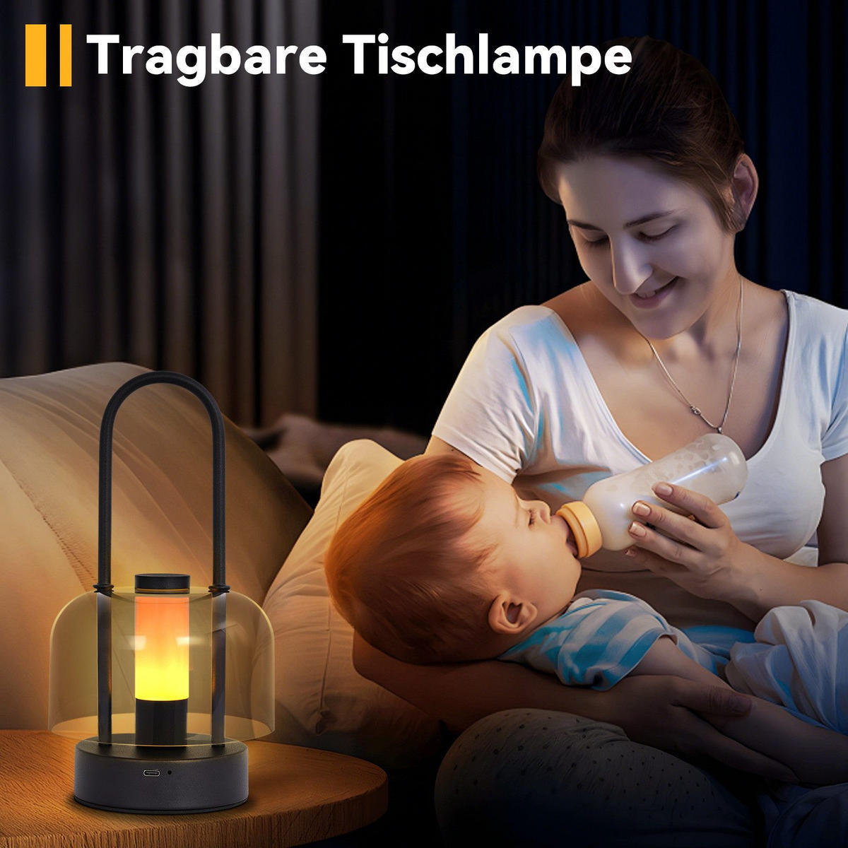 STOLNÍ lampa Abusch LED 24,5/13/13 cm - černá, kov (24.5/13/13cm) - Nettlife