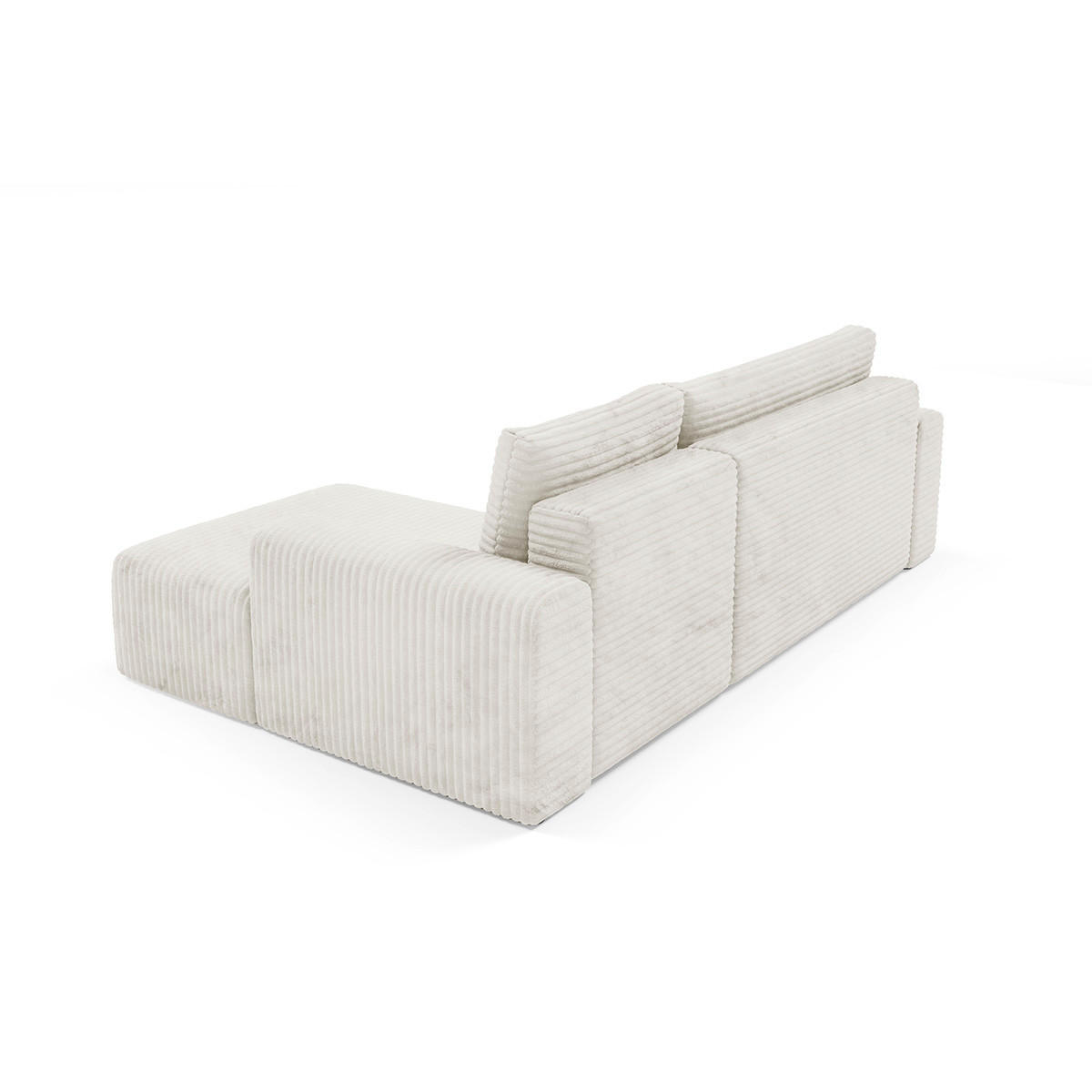 ECKSOFA Romeo 3 Sitzplätze Weiß - Weiß, Holz (268/163cm) - Petits-meubles
