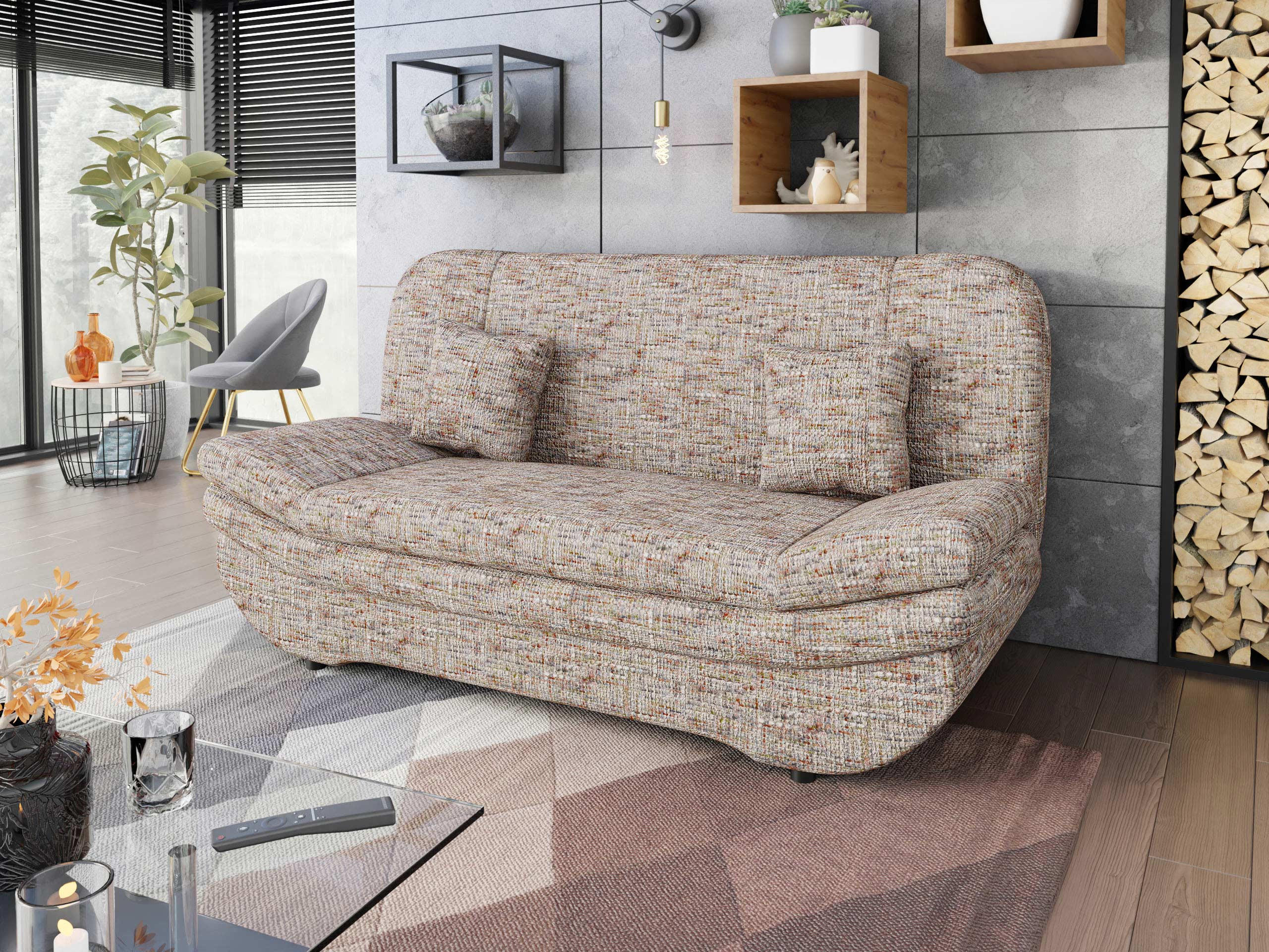 SCHLAFSOFA Weronika Premium - Schwarz/Cappuccino, Holz/Kunststoff (200/95/90cm) - MIRJAN24