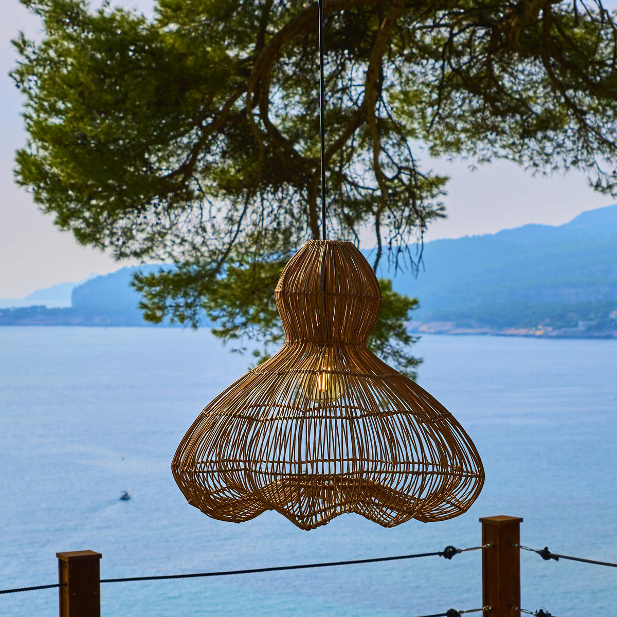 RONDA D60CM 5M Netzadapter - Beige, Holz (60/60/53cm) - Lumisky