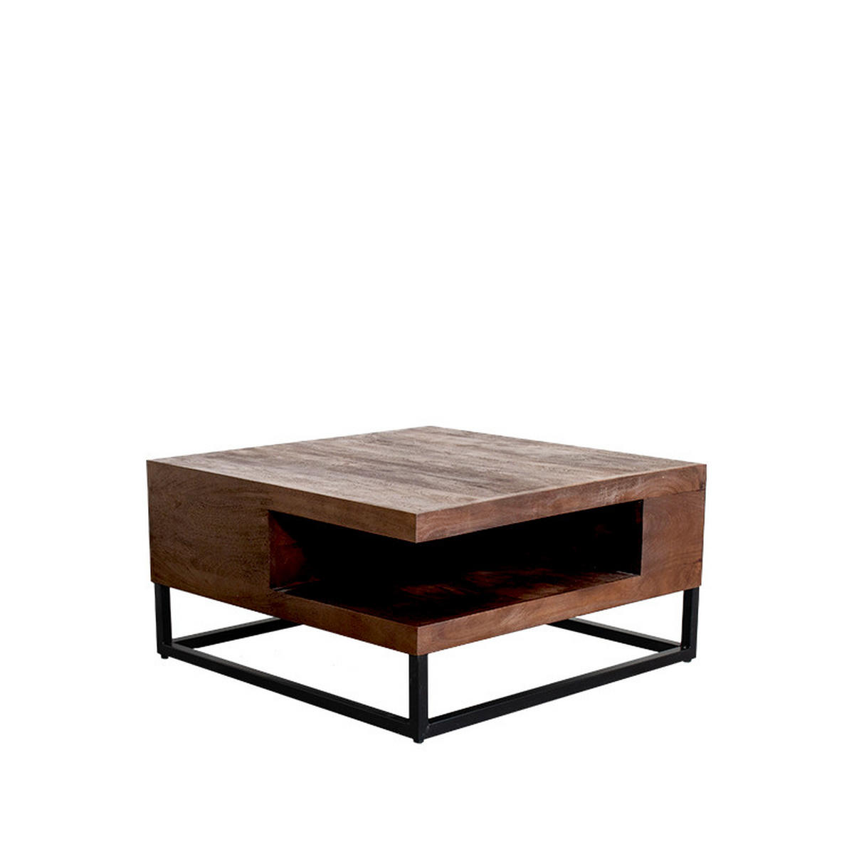 COUCHTISCH Cube - Brown - 80/80/40 cm - Braun, Holz (80/80/40cm) - LABEL51