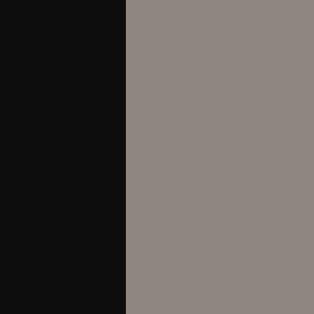ECKHÄNGESCHRANK Bonn W14/60 schwarz / stone grey matt 60 / 60 / 96cm - Graubraun/Schwarz, Holz/Holzwerkstoff (60/96/60cm) - Feldmann-Wohnen