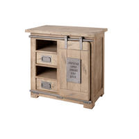 KOMMODE Mango 70x45x70 whitewash lackiert RAILWAY #323 - Beige, Holz (70/70/45cm) - Massivmoebel24