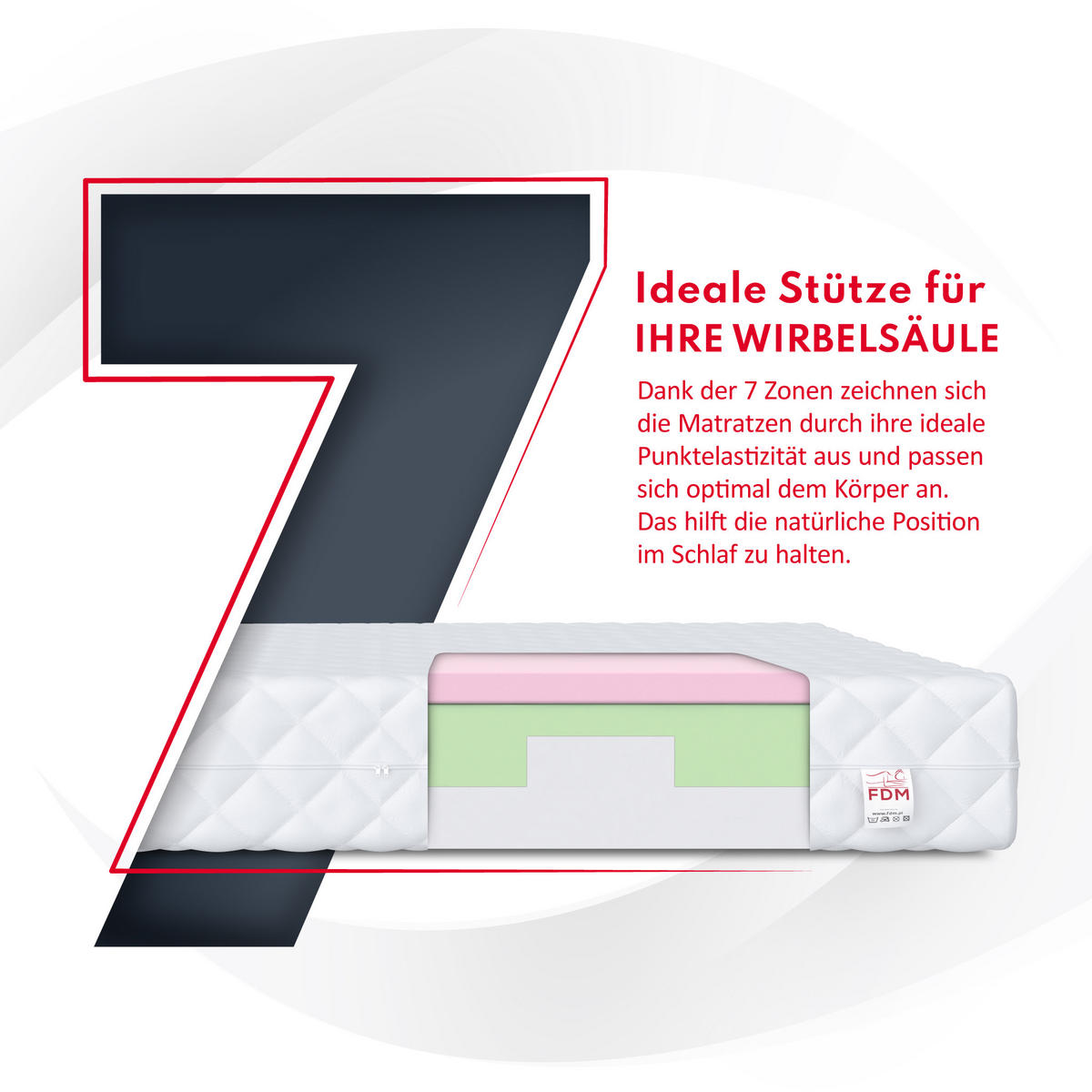 KINDERMATRATZE Mileto - Weiß, Textil (90/160cm) - FDM