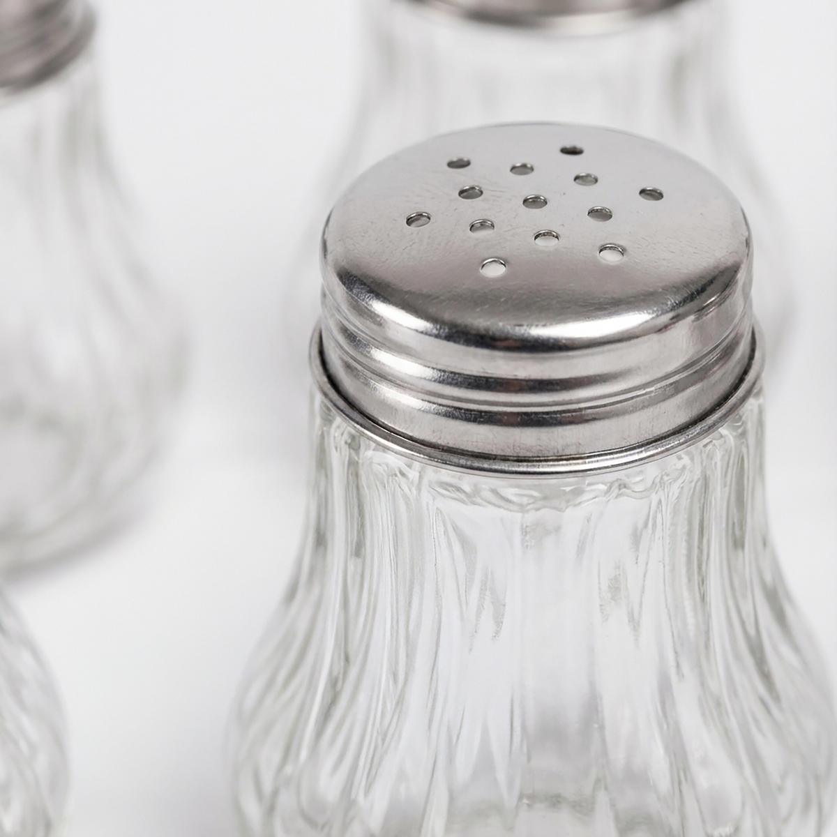 10XSOĽNIČKA/KORENIČKA - priehľadné, kov/sklo (5/6.5/5cm) - Relaxdays