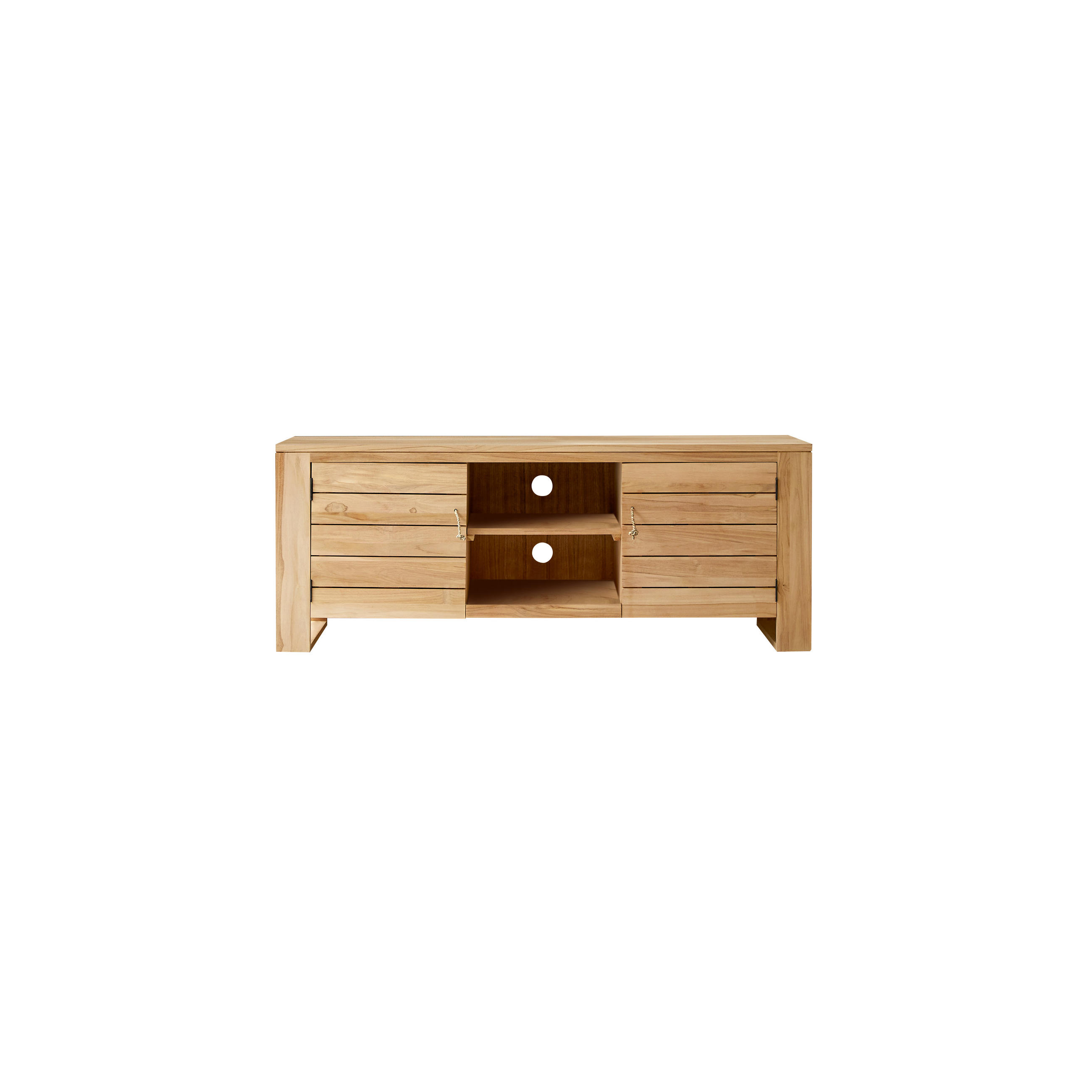 TV-SCHRANK Minimalys Natur aus Teak - Naturfarben, Holz (155/60/45cm) - Tikamoon