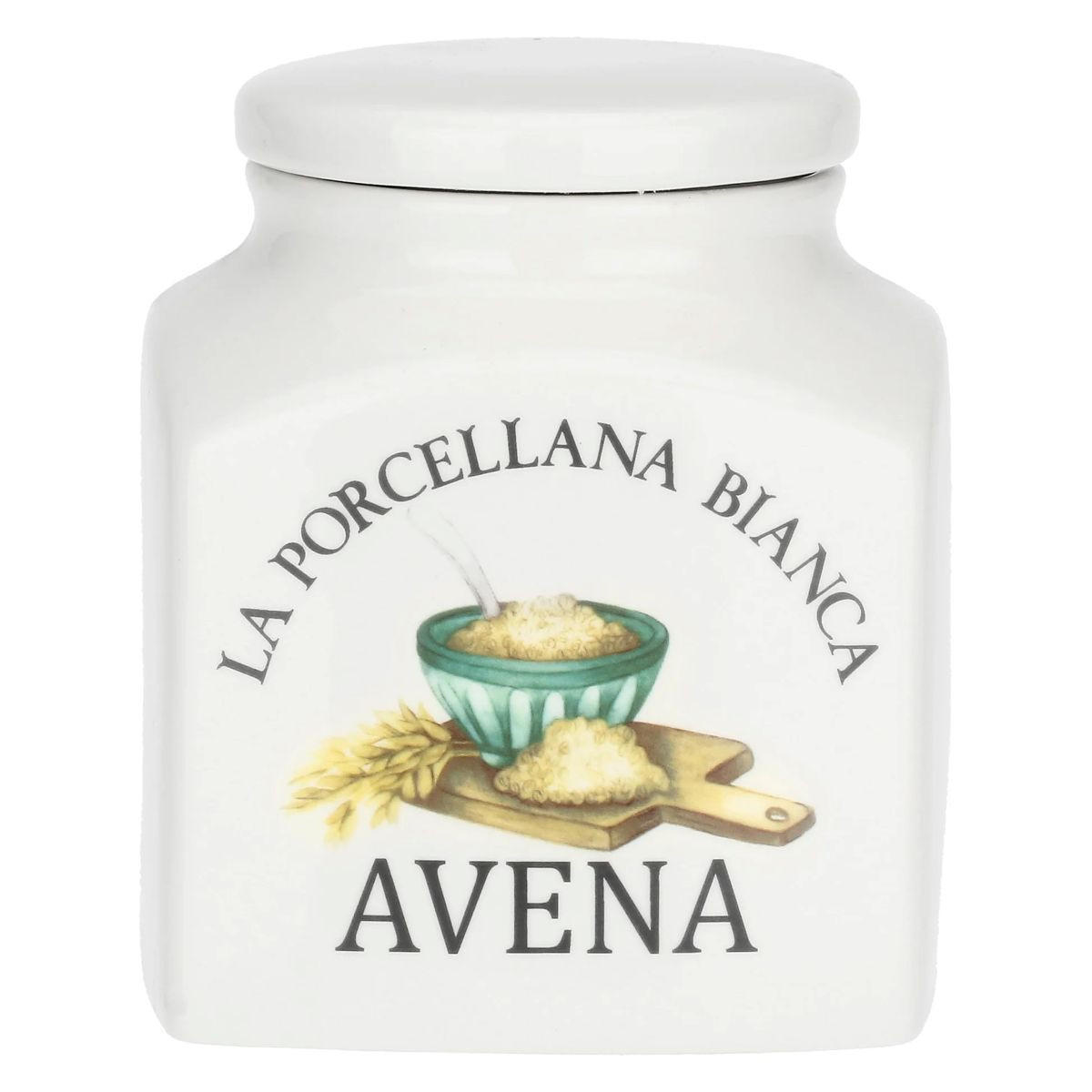 VORRATSDOSE Fiocchi Avena 1,1 l - Multicolor, Keramik (14.5/12.5/13cm) - La Porcellana Bianca
