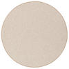 SISAL-OPTIK DESIGNER FLACHGEWEBE TEPPICH PURE MELIERT RUND - Beige, Textil (133/133cm) - Snapstyle