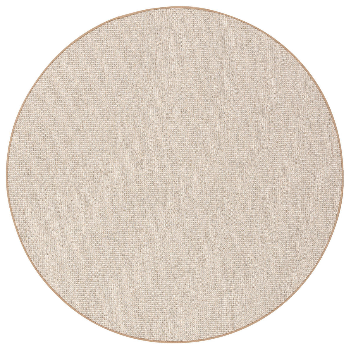 SISAL-OPTIK DESIGNER FLACHGEWEBE TEPPICH PURE MELIERT RUND - Beige, Textil (133/133cm) - Snapstyle