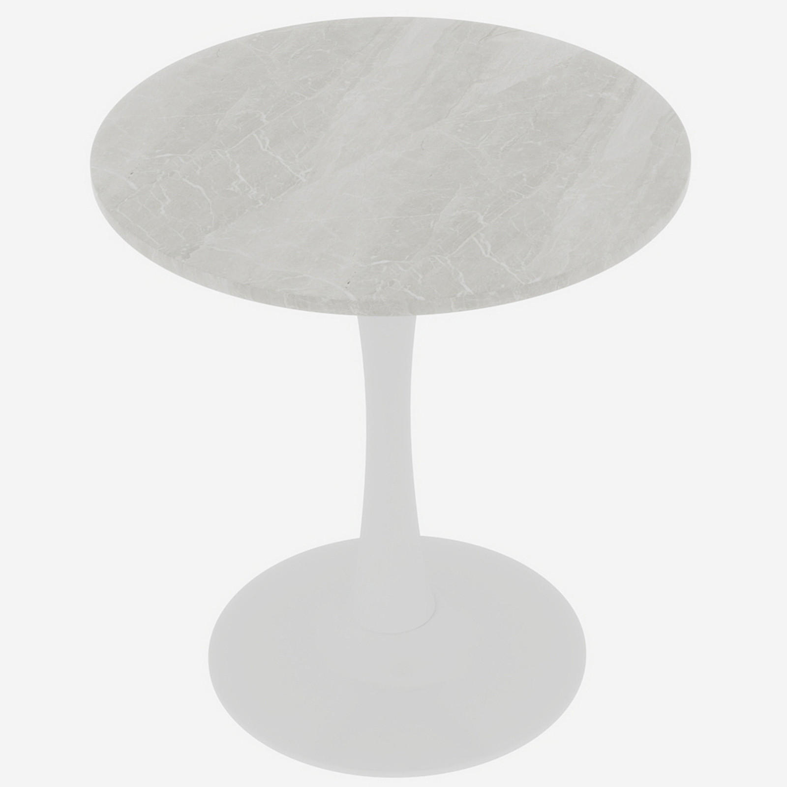 COUCHTISCH Beistelltisch rund minimalistisches Design hohe Tischbeine kompakt stabil vielseitig - Goldfarben/Weiß, Stein/Metall (70/70/72cm) - EVRYAE