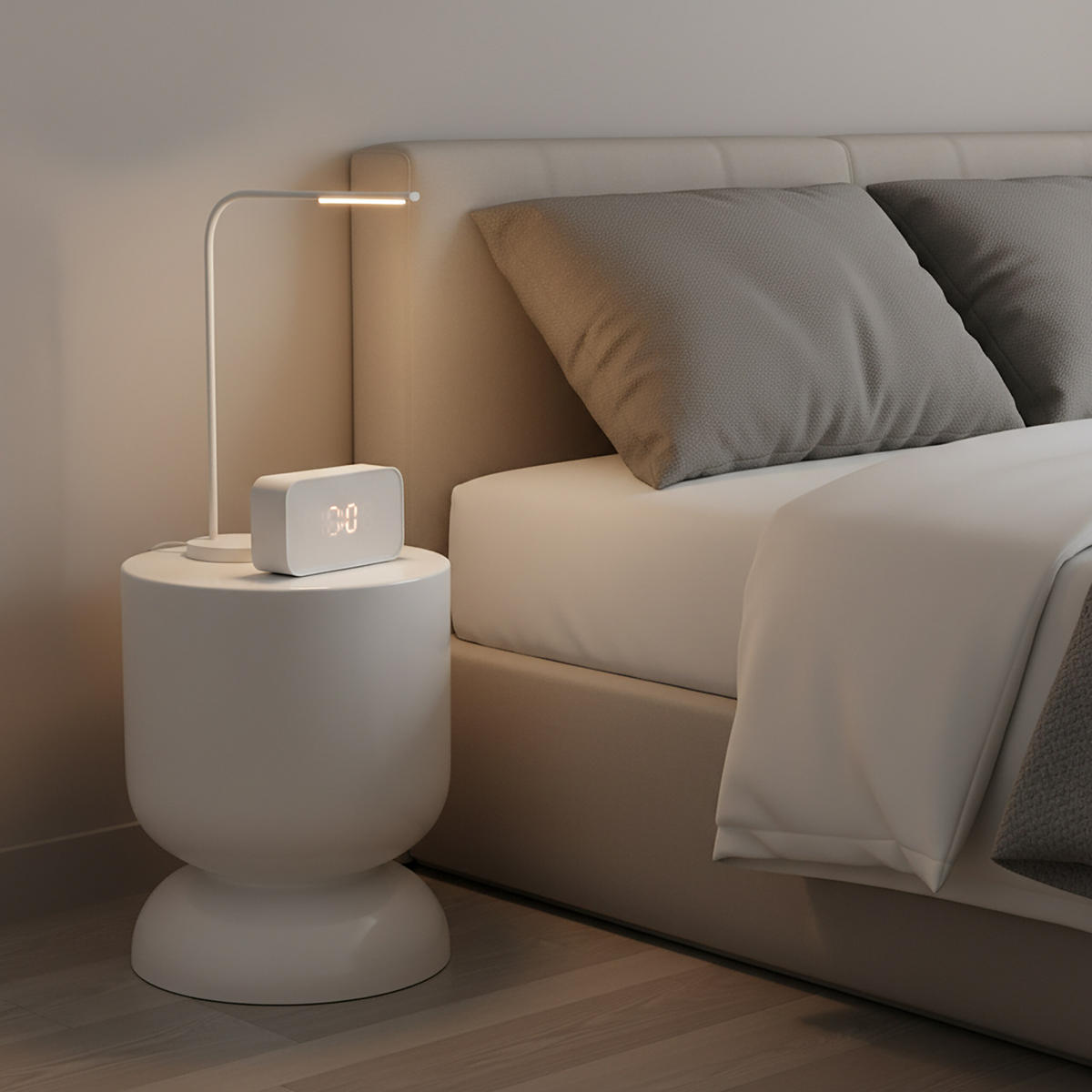 BEISTELLTISCH - Weiß, Metall (36/36/46cm) - Relaxdays