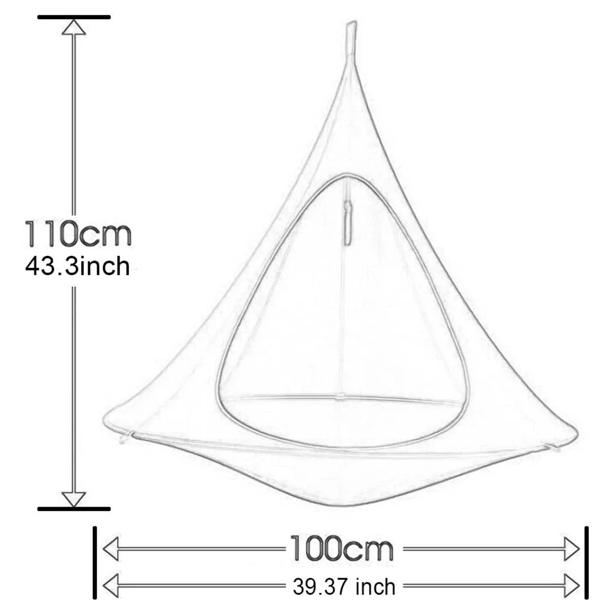 HÄNGESESSEL - Grün 100/100/110 cm - Grün, Textil (100/110/100cm) - Authentics