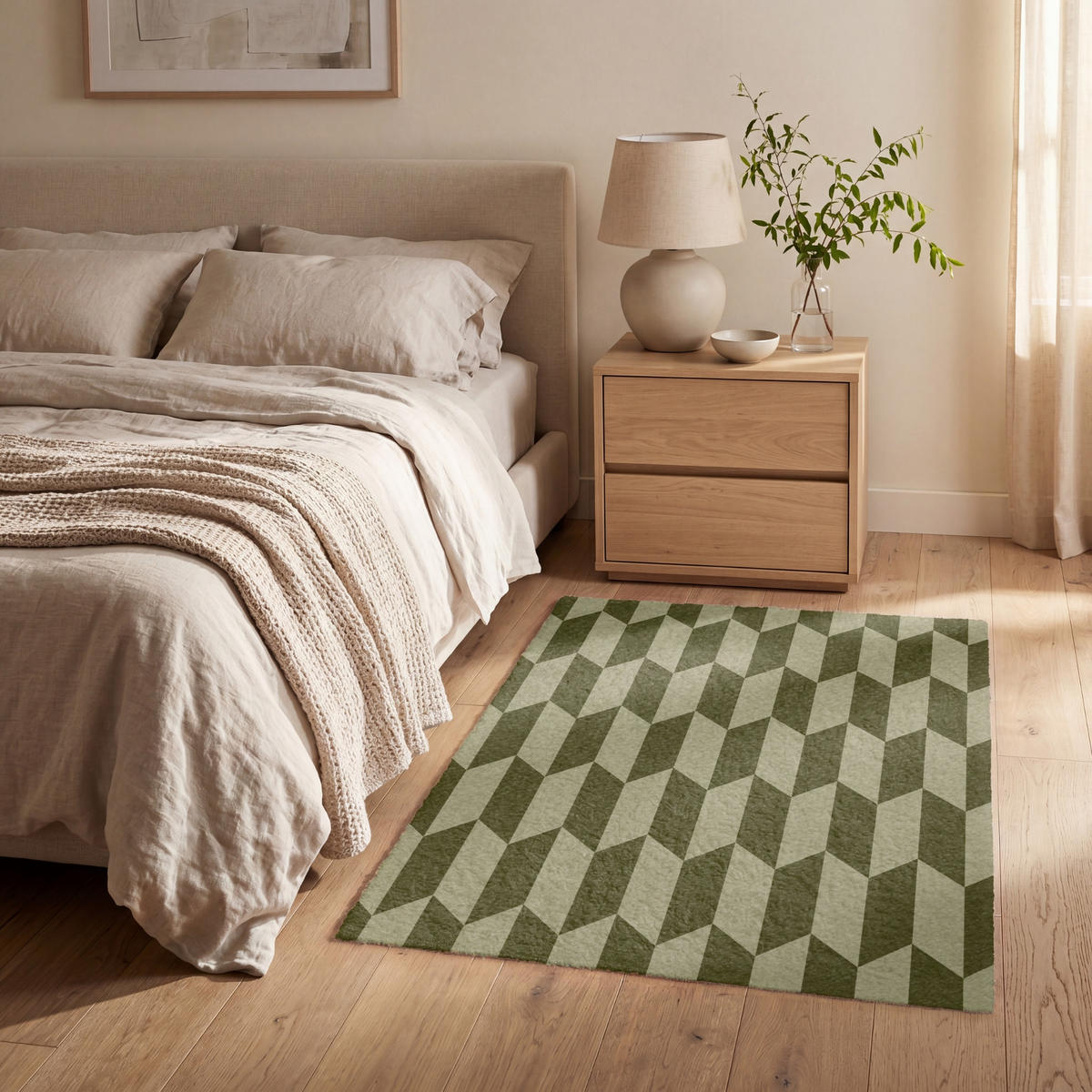 KOBERCE - Vzor - abstraktný - zelený - lietadlá - 80x120 cm - olivovozelená, textil/plast (80/0.4cm) - OnlyWow